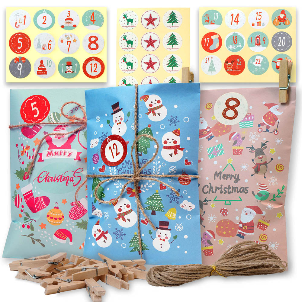 Adventskalender-Taschenset mit Zubehör
