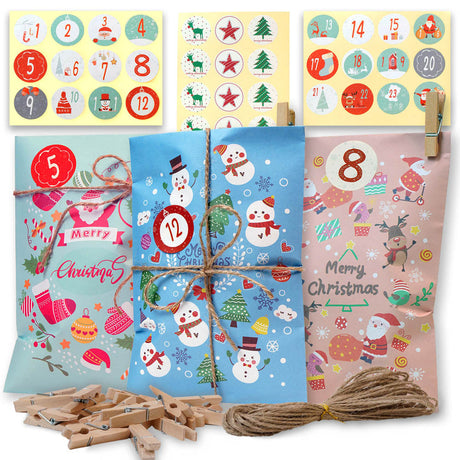 Adventskalender-Taschenset mit Zubehör