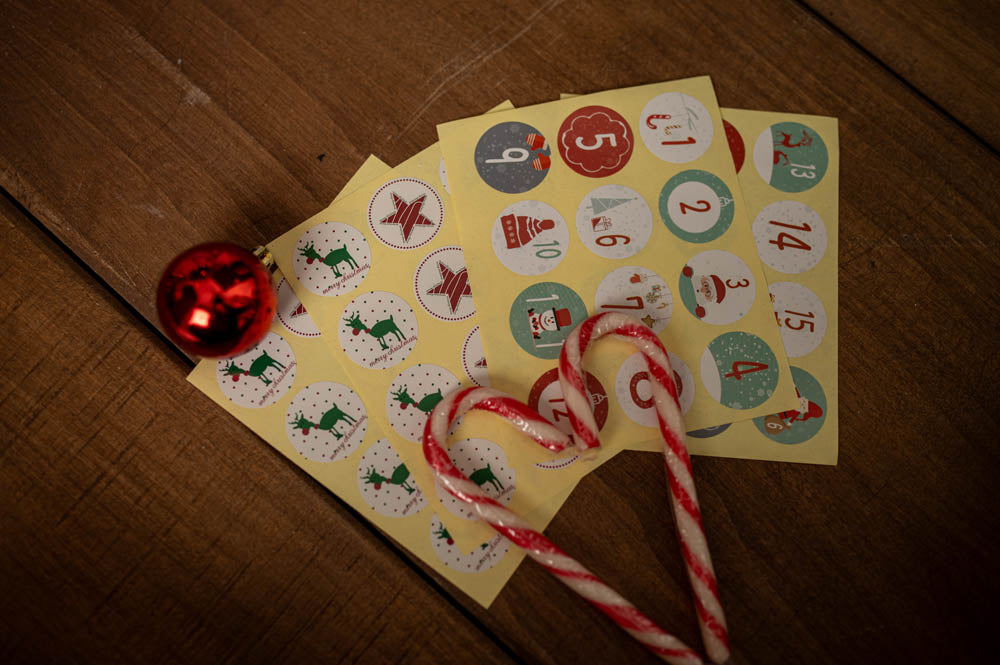 Adventskalender-Taschenset mit Zubehör