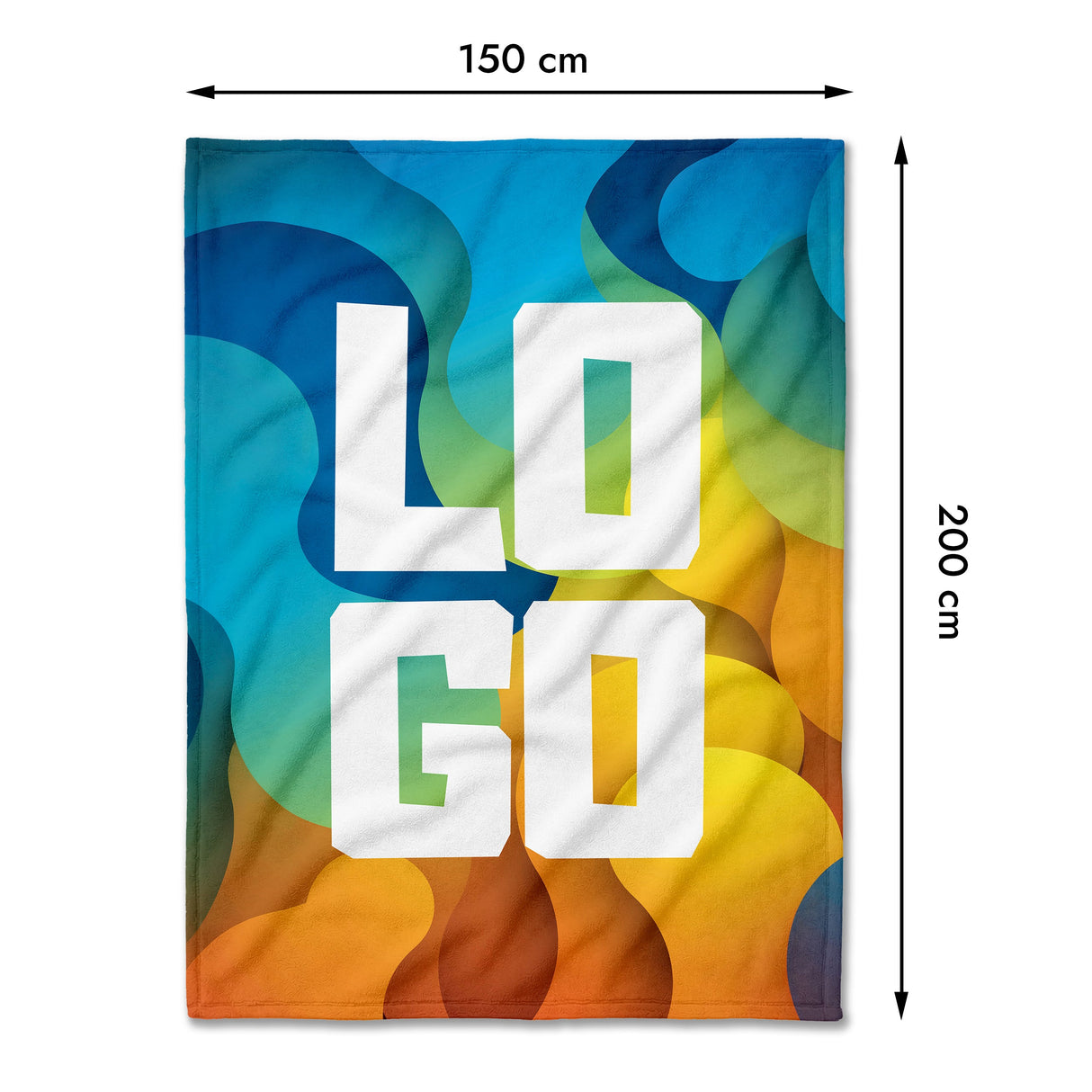 Stranddecke mit individuellem LOGO-Aufdruck 150x200 cm