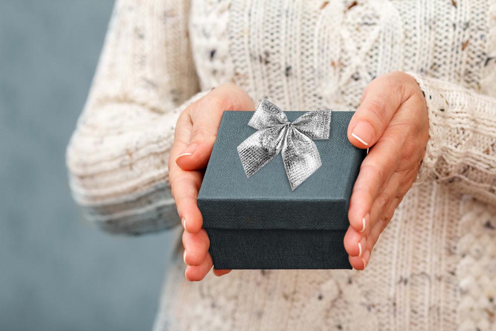 Schleifenband Weihnachtsdekoration SILBER