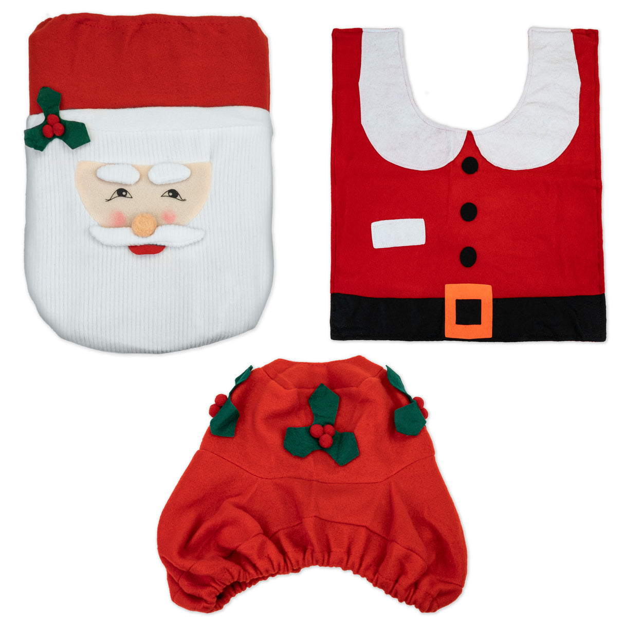 Weihnachtsmann Toilettenkostüm Dekorationsset