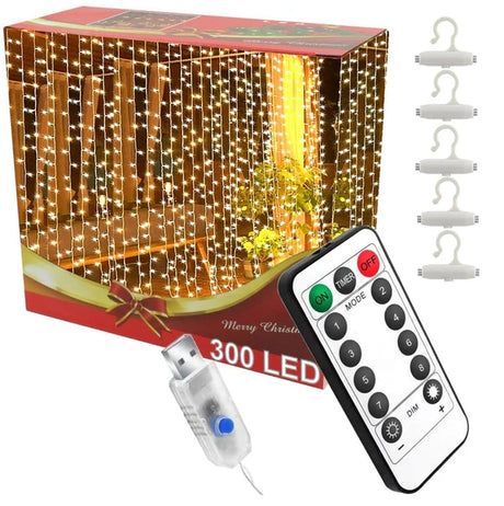 Leuchtvorhang Licht 3m