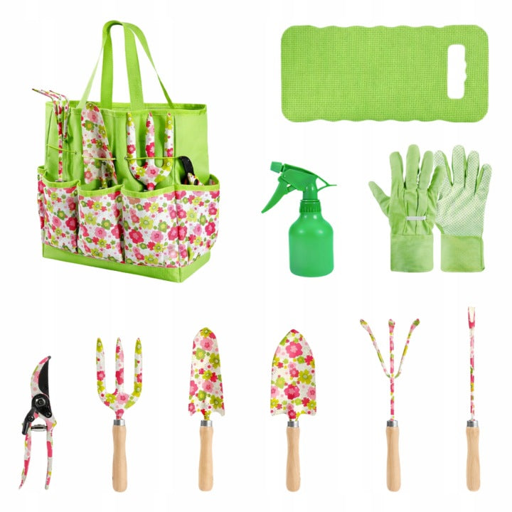 Gartenwerkzeug-Set 10-teilig mit Tasche
