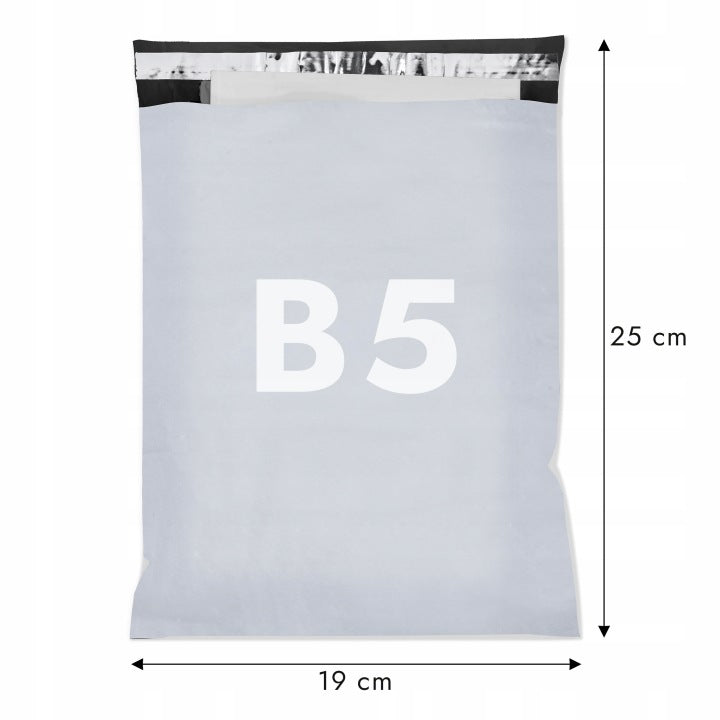 Versandbeutel Plastik Versandtaschen B5 190x250mm 50Stk. Grau