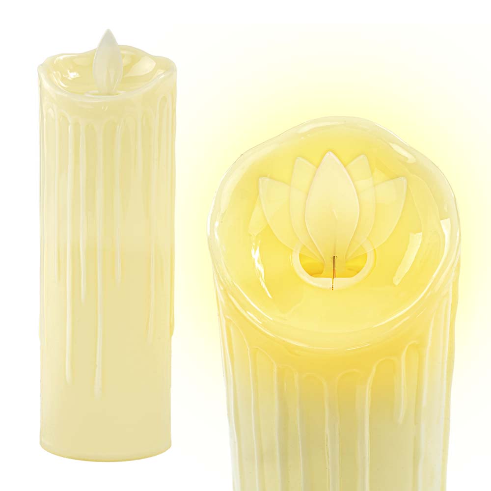 Große LED-Kerze mit beweglicher Flamme