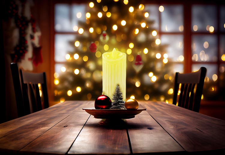 Große LED-Kerze mit beweglicher Flamme