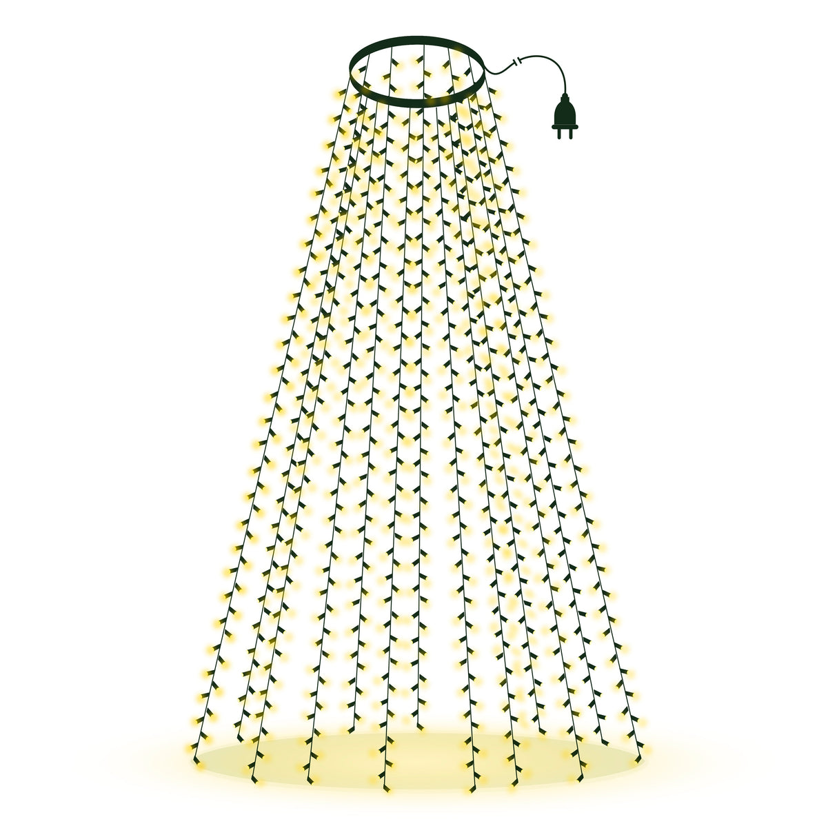 Weihnachtsbaumbeleuchtung mit 3m Ring