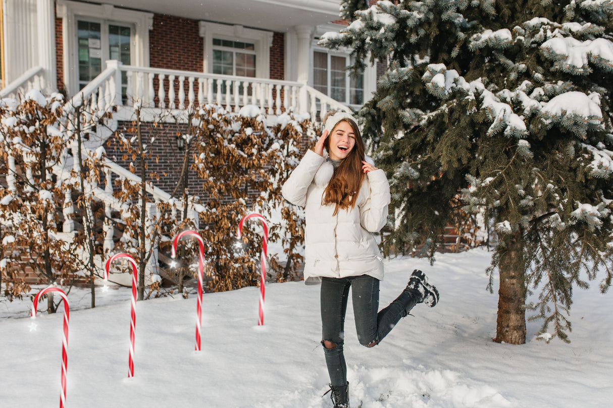 Solar Weihnachtsbeleuchtung Zuckerstangen LED 12er Set