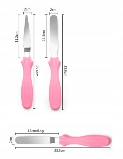 Tortenpalette 3er-Set, Glättwerkzeug für Kuchen und Tortendekoration