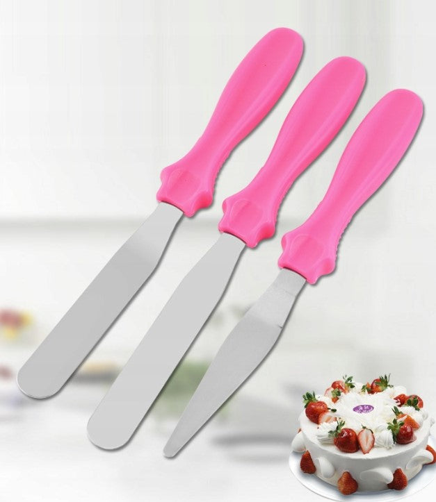 Tortenpalette 3er-Set, Glättwerkzeug für Kuchen und Tortendekoration