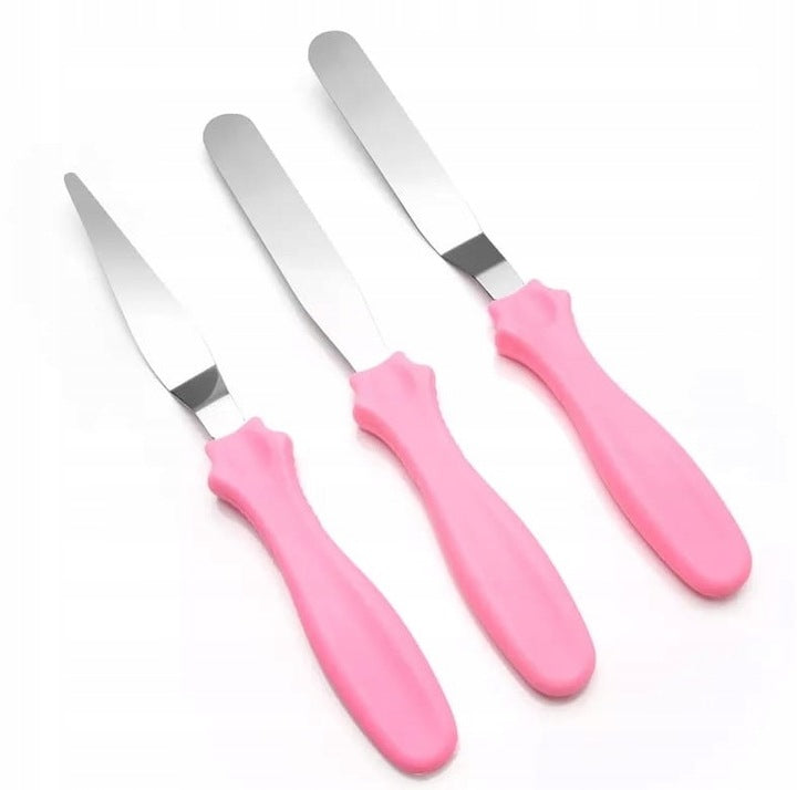 Tortenpalette 3er-Set, Glättwerkzeug für Kuchen und Tortendekoration