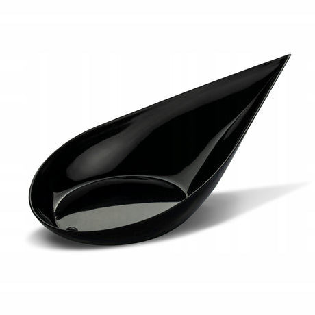 Dekorative Plastik-Löffel für Fingerfood Schwarz 100 Stück