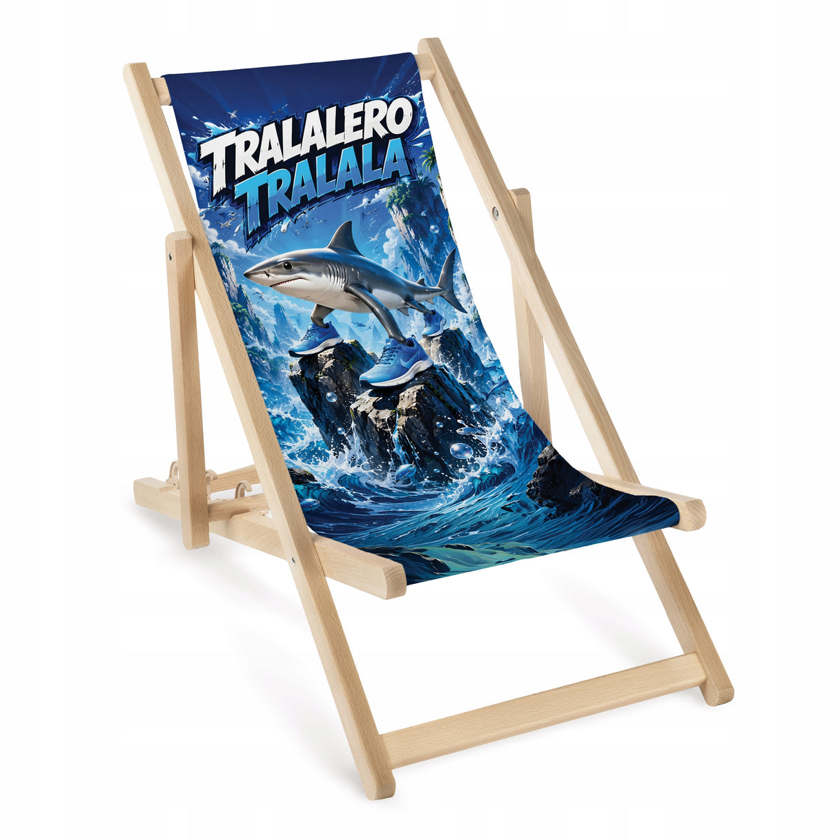 Kinder-Liegestuhl aus Holz Tralalero Tralala