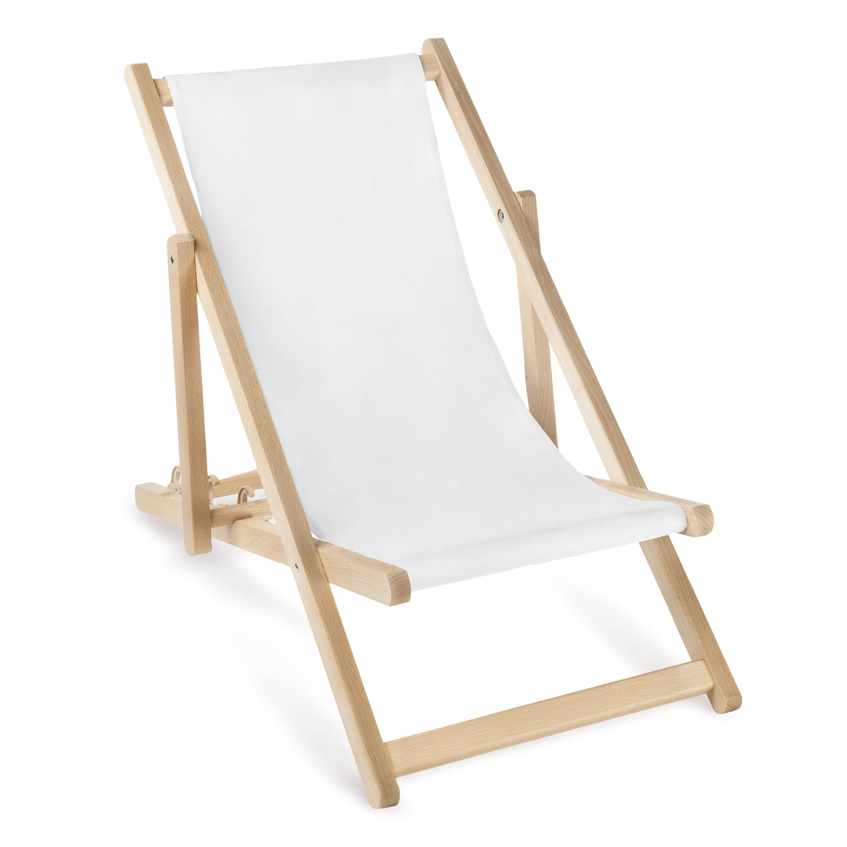 Kinderliegestuhl aus Holz Weiß