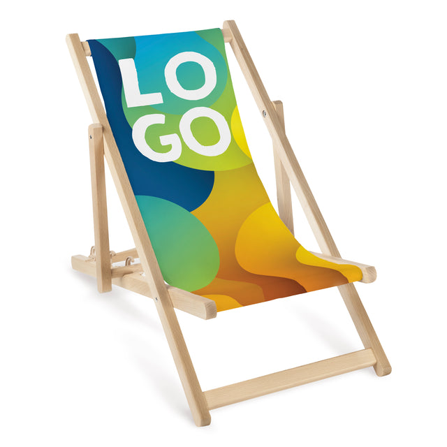 Kinderliegestuhl aus Holz FOTO/LOGO