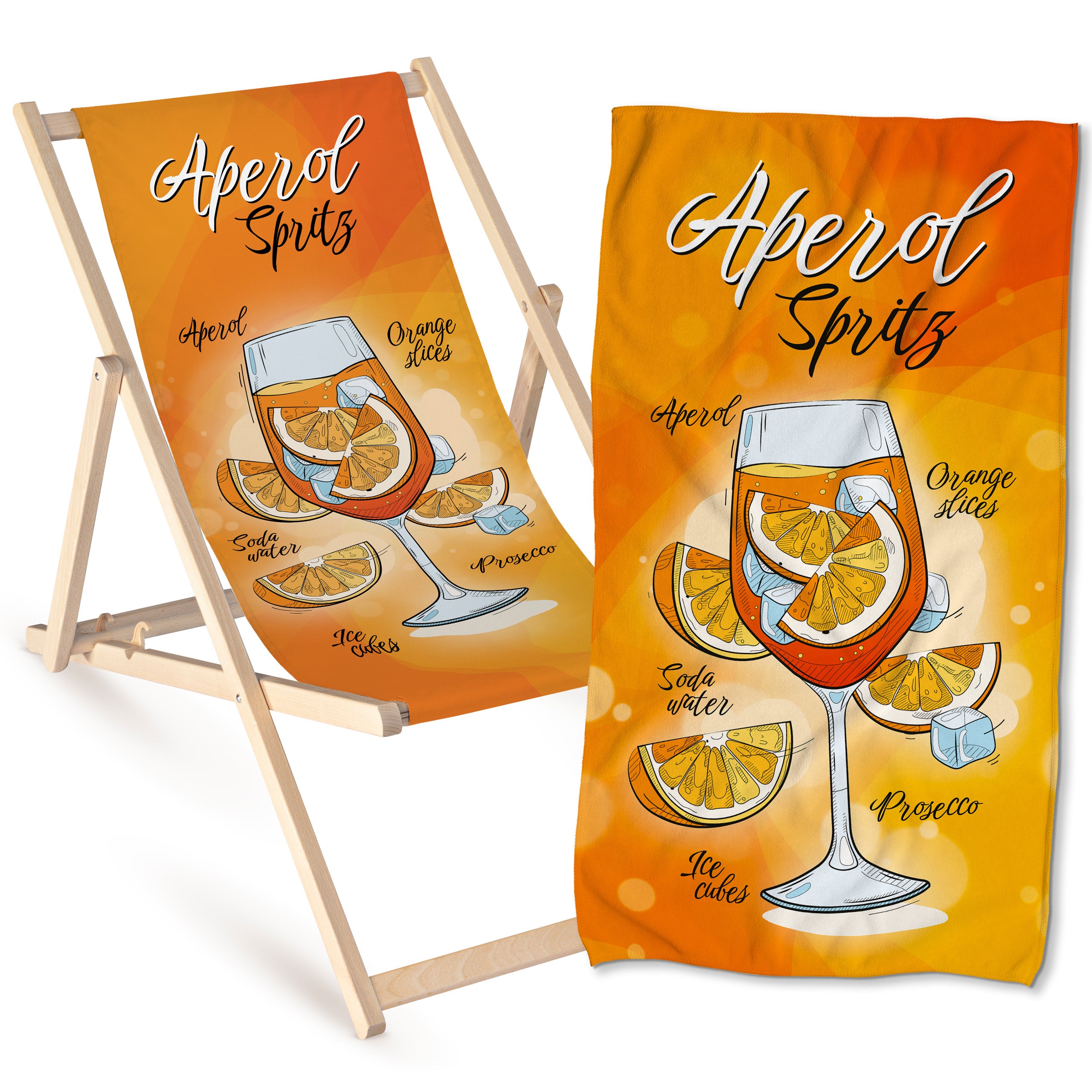 Liege und Handtuch APEROL SPRITZ