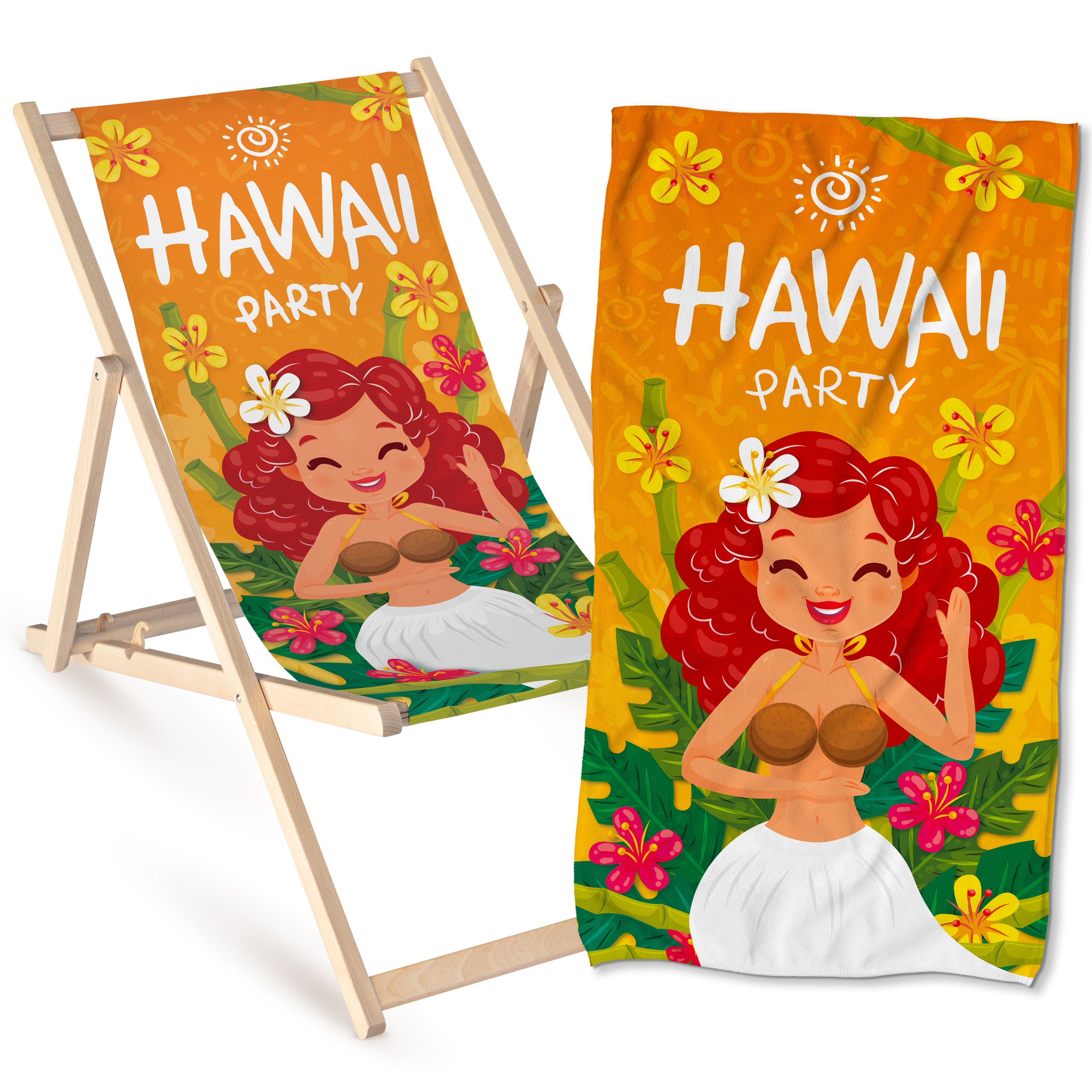 Liege und Handtuch HAWAII PARTY