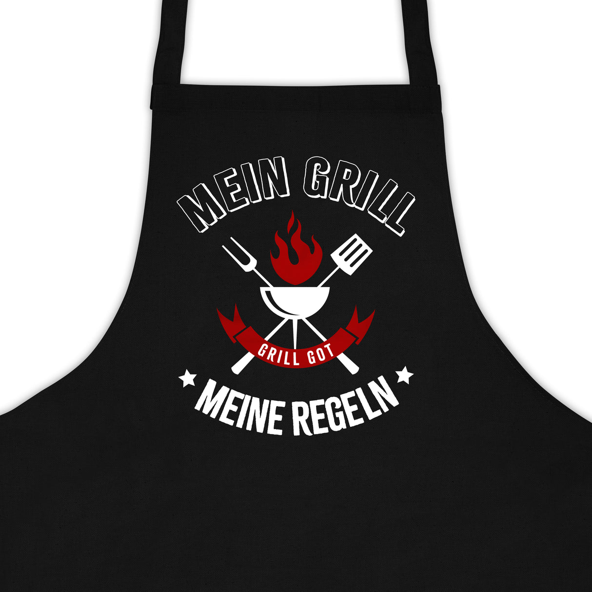 Kochschürze Schwarz MEIN GRILL MEINE REGELN