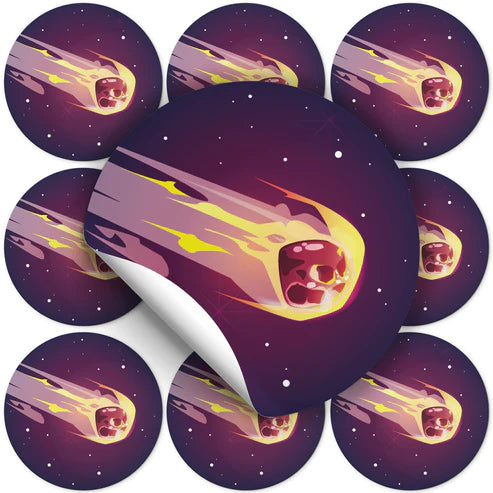 Selbstklebende dekorative Aufkleber Meteorit 10 Stück