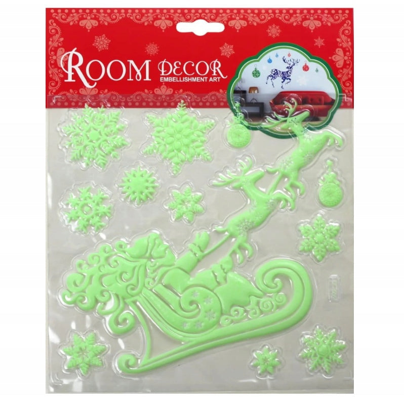 3D-Weihnachtsmann-Leuchtaufkleber