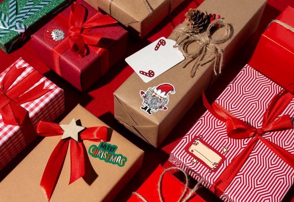 Weihnachtsdeko-Aufkleber ELFEN 10er Set.