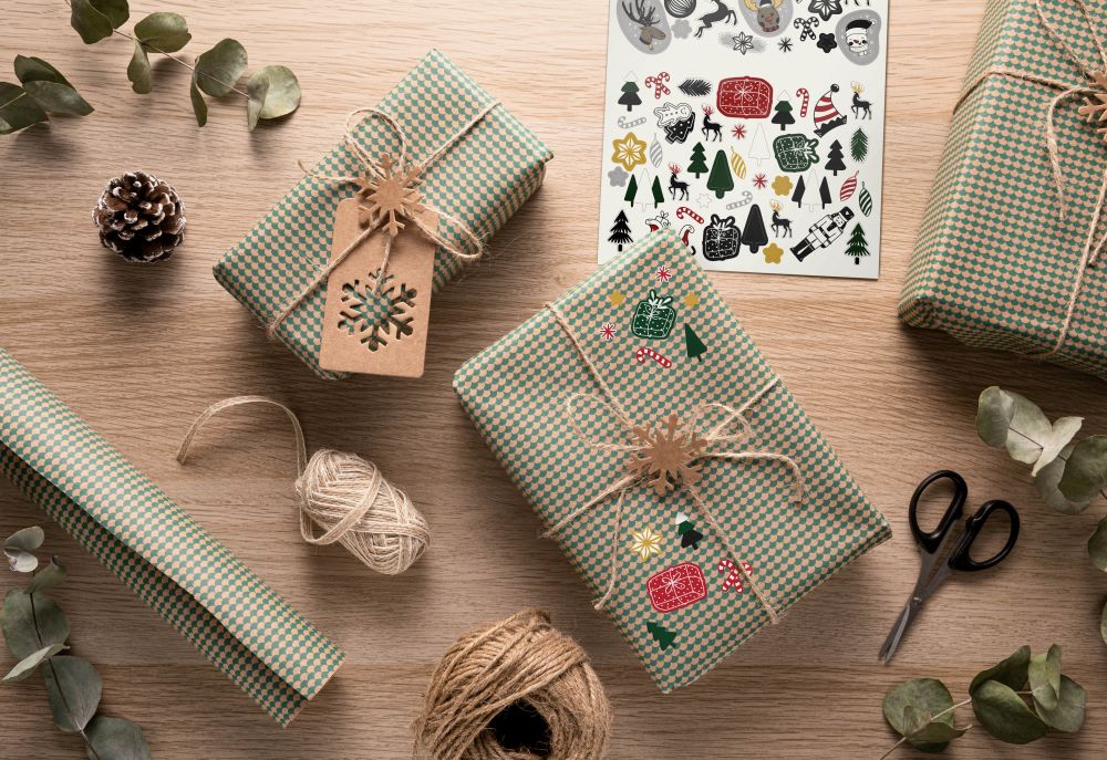 Weihnachtsdekoaufkleber SCHNEEMANN 10er Set.