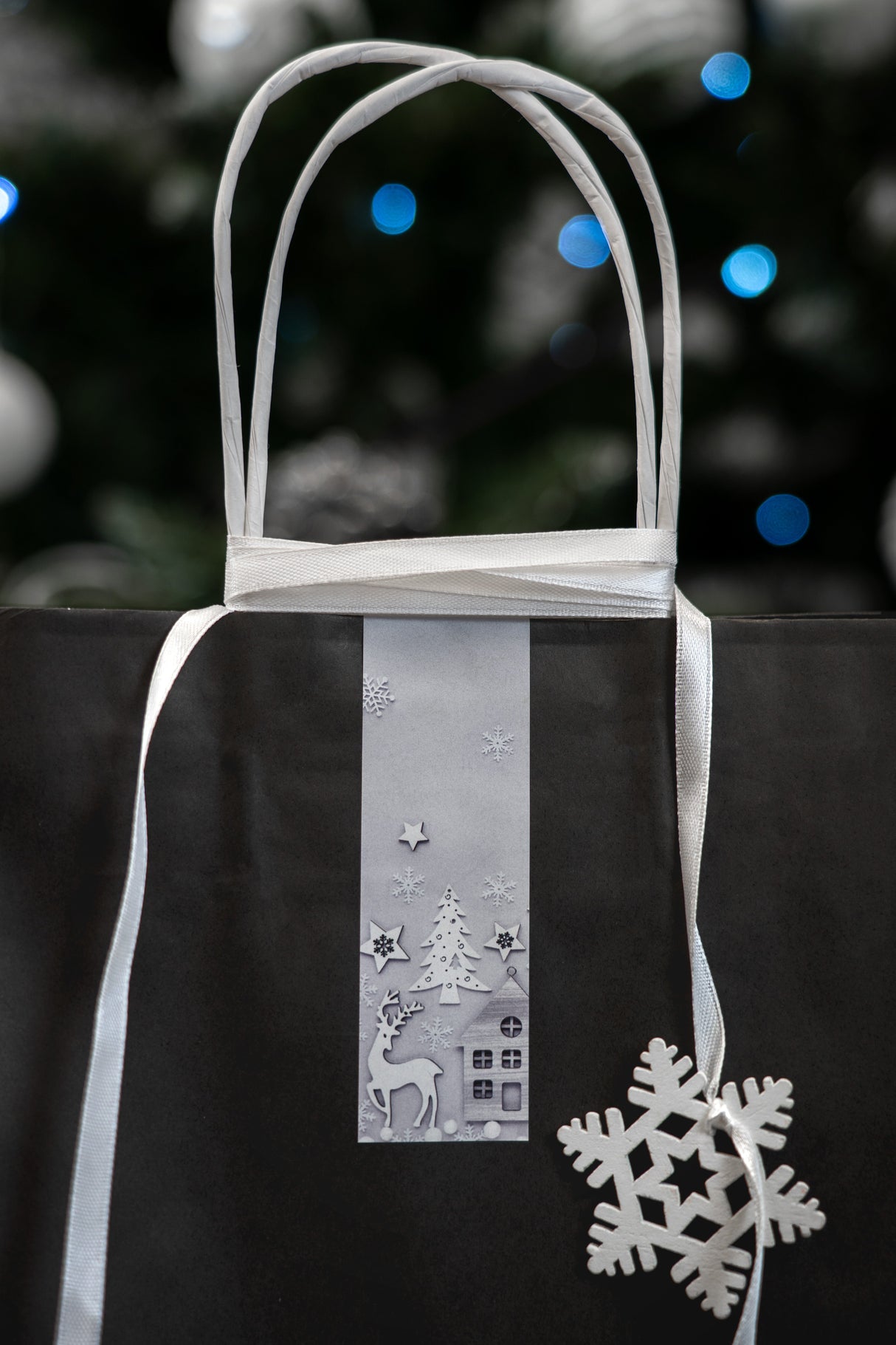 Große Weihnachtsaufkleber für Geschenke BLATT MIX