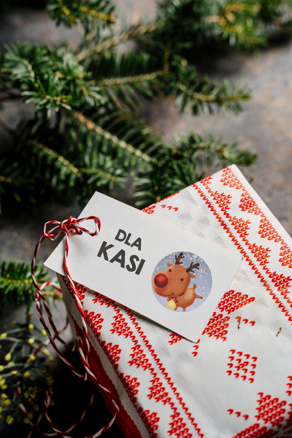 Weihnachtsaufkleberrolle