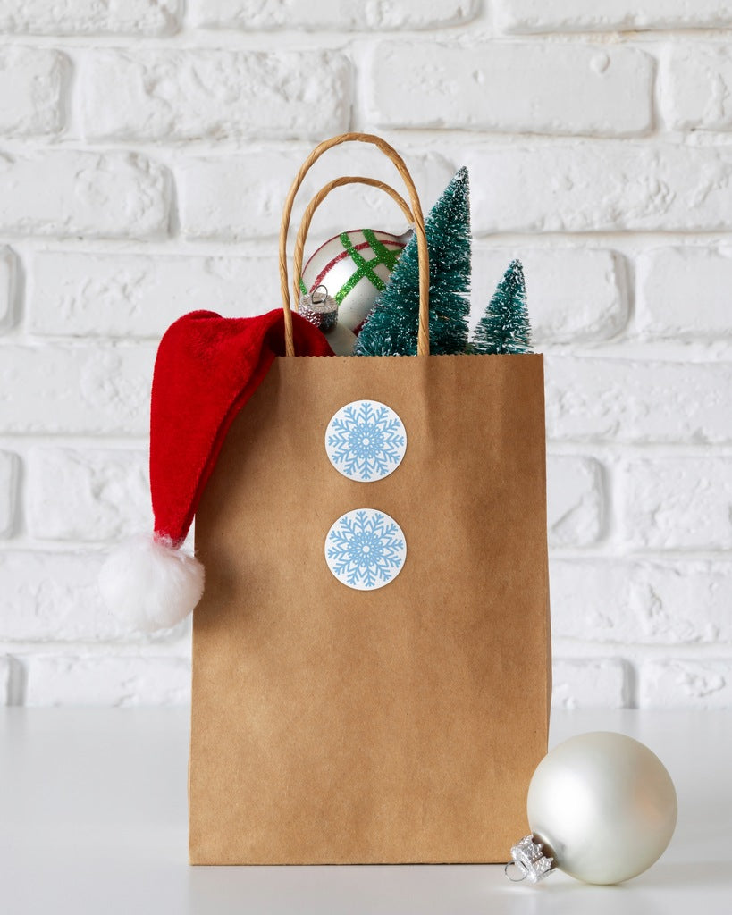 Weihnachtsstern-Aufkleber, 10 Stück.