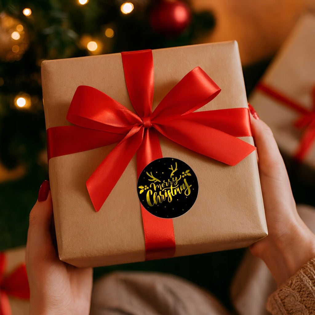 Frohe Weihnachten Schwarze Sticker