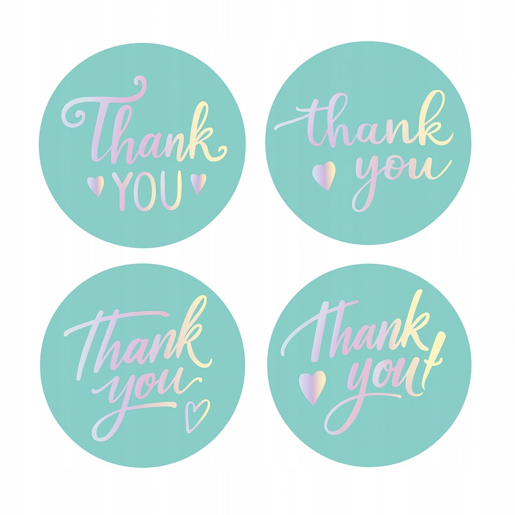 Dankeschön-Aufkleber Minze, 500 Stück.