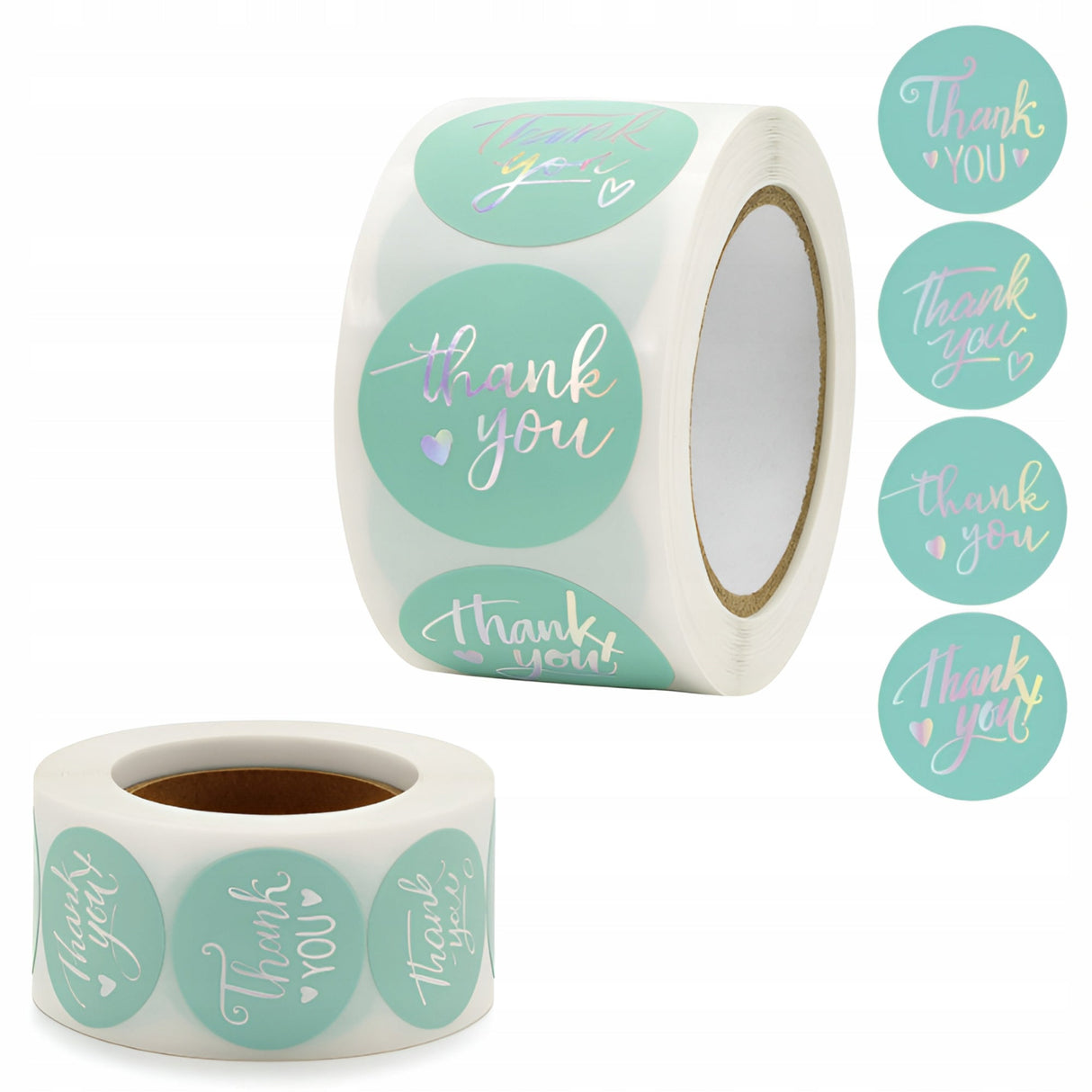 Dankeschön-Aufkleber Minze, 500 Stück.
