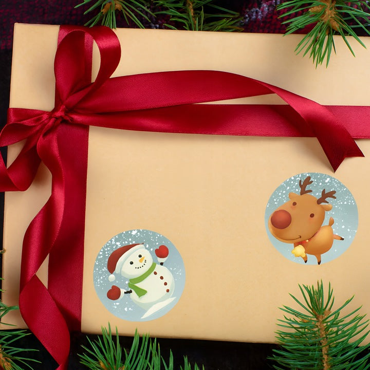 Weihnachtsaufkleberrolle