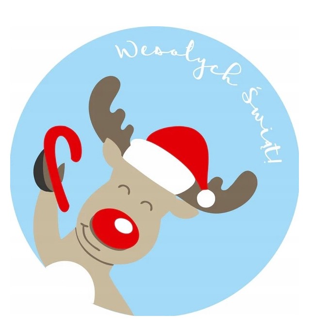 Weihnachts-Rentier-Aufkleber, 10 Stück