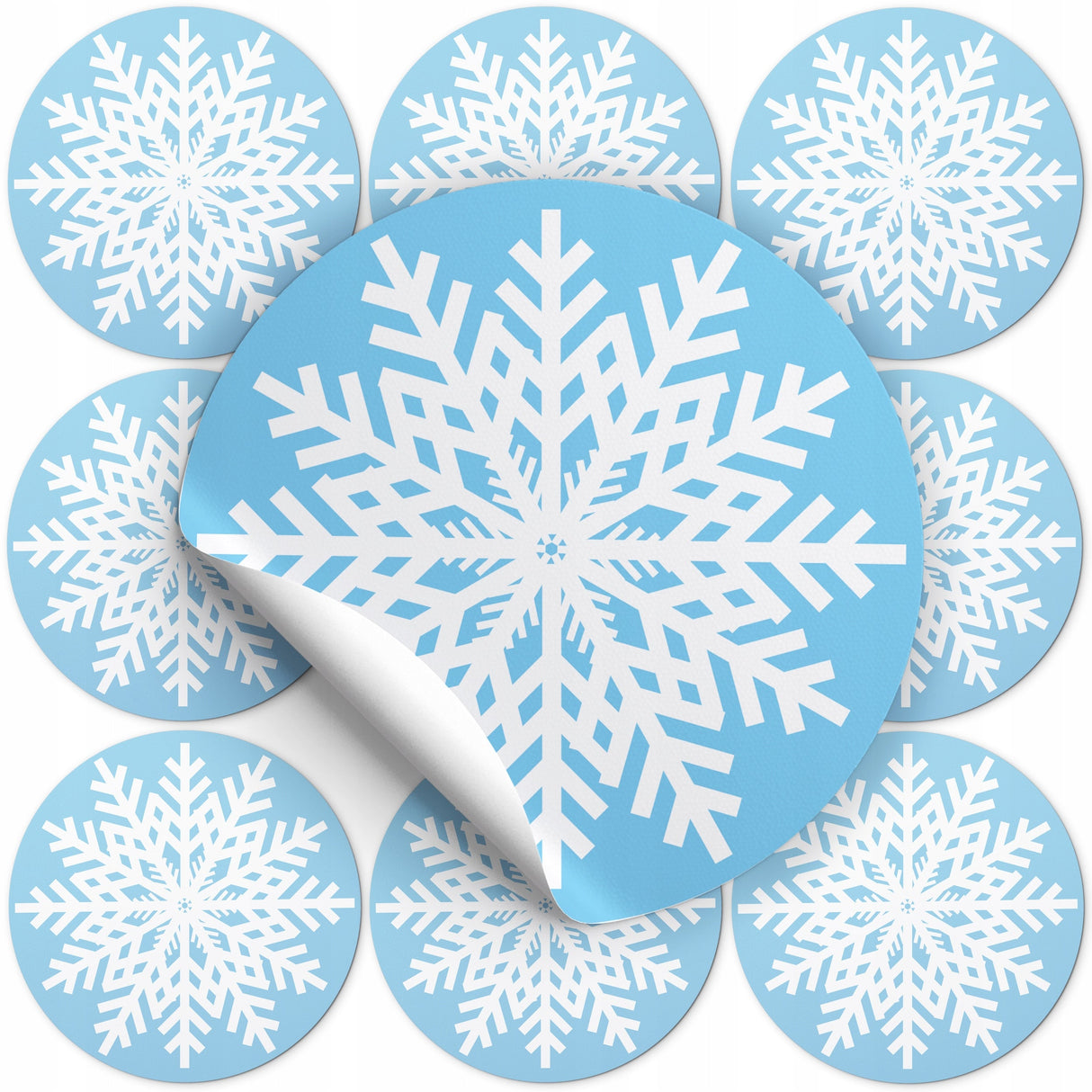 Weihnachts-Schneeflocken-Aufkleber, 10 Stück