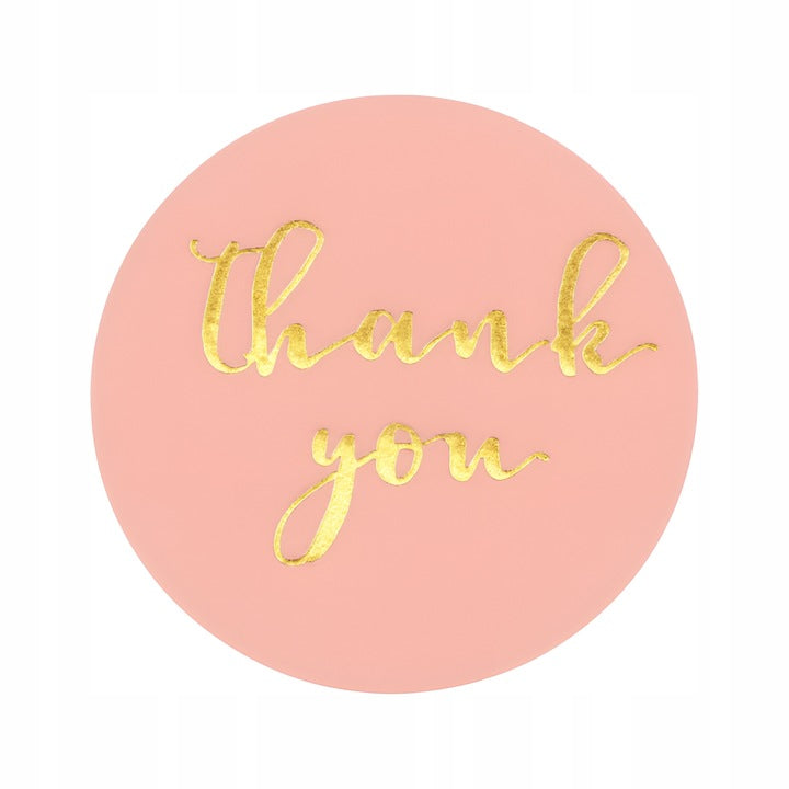Dankeschön-Aufkleber, Rosa, 500 Stück.