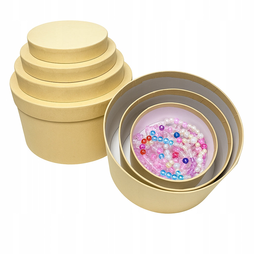 Set mit 4 Kraftpapier-Geschenkboxen