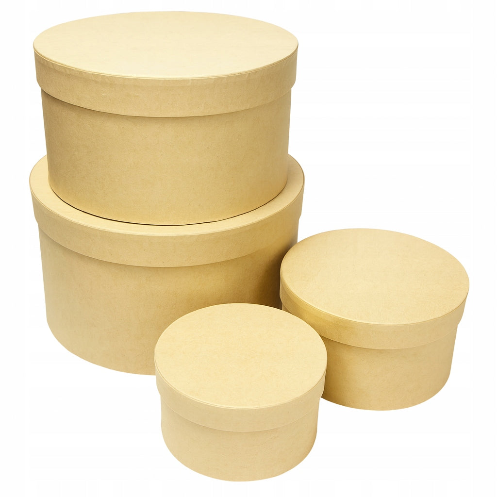 Set mit 4 Kraftpapier-Geschenkboxen