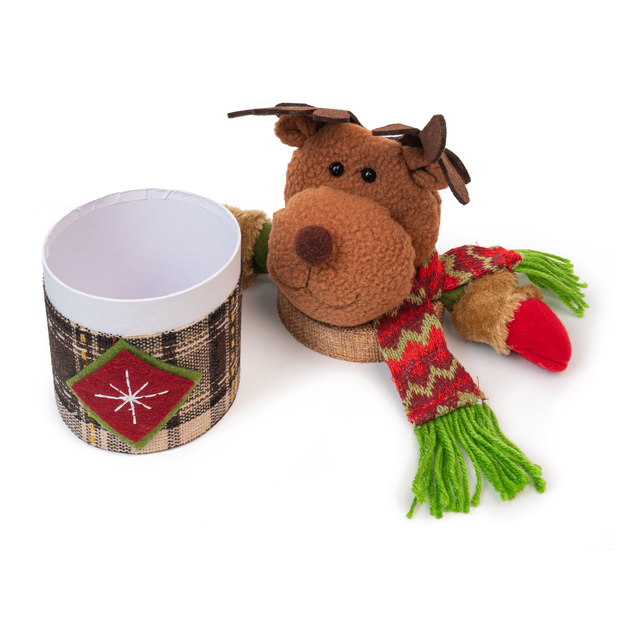 Weihnachtsverpackung Rentier-Maskottchen