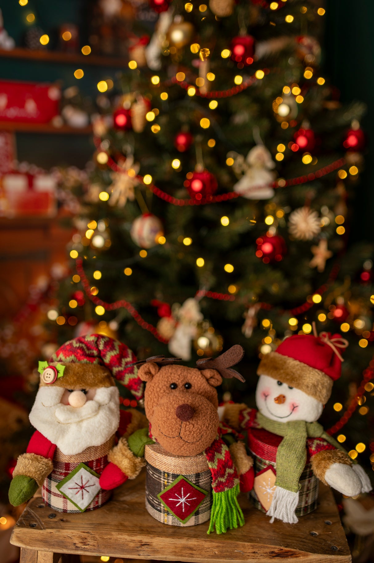 Weihnachtsverpackung Rentier-Maskottchen