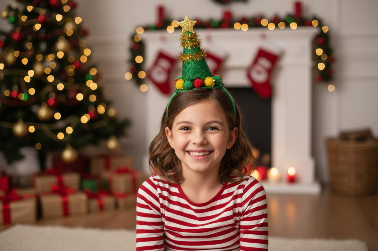 Weihnachtsbaum-Stirnband
