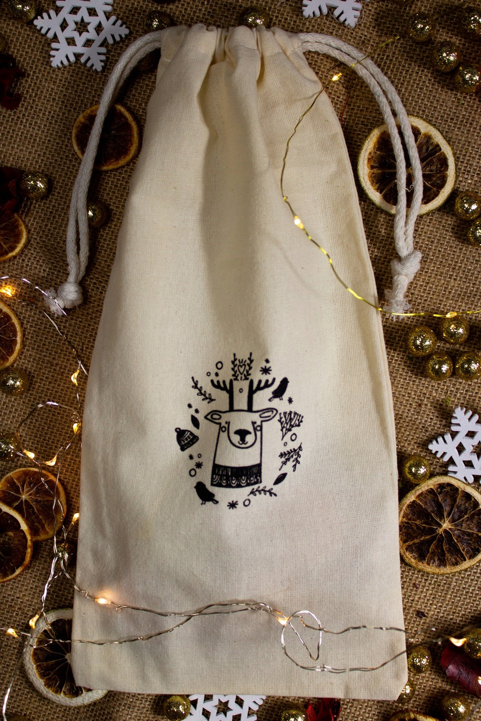 Baumwolltasche 160x340mm Ecru