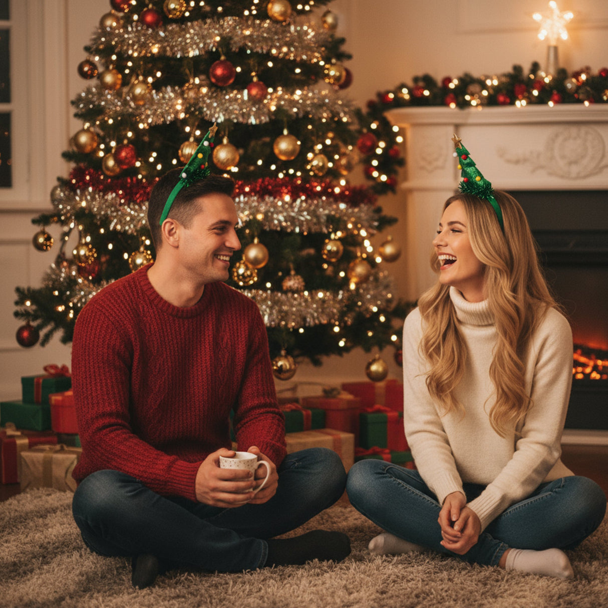 Weihnachtsbaum-Stirnband