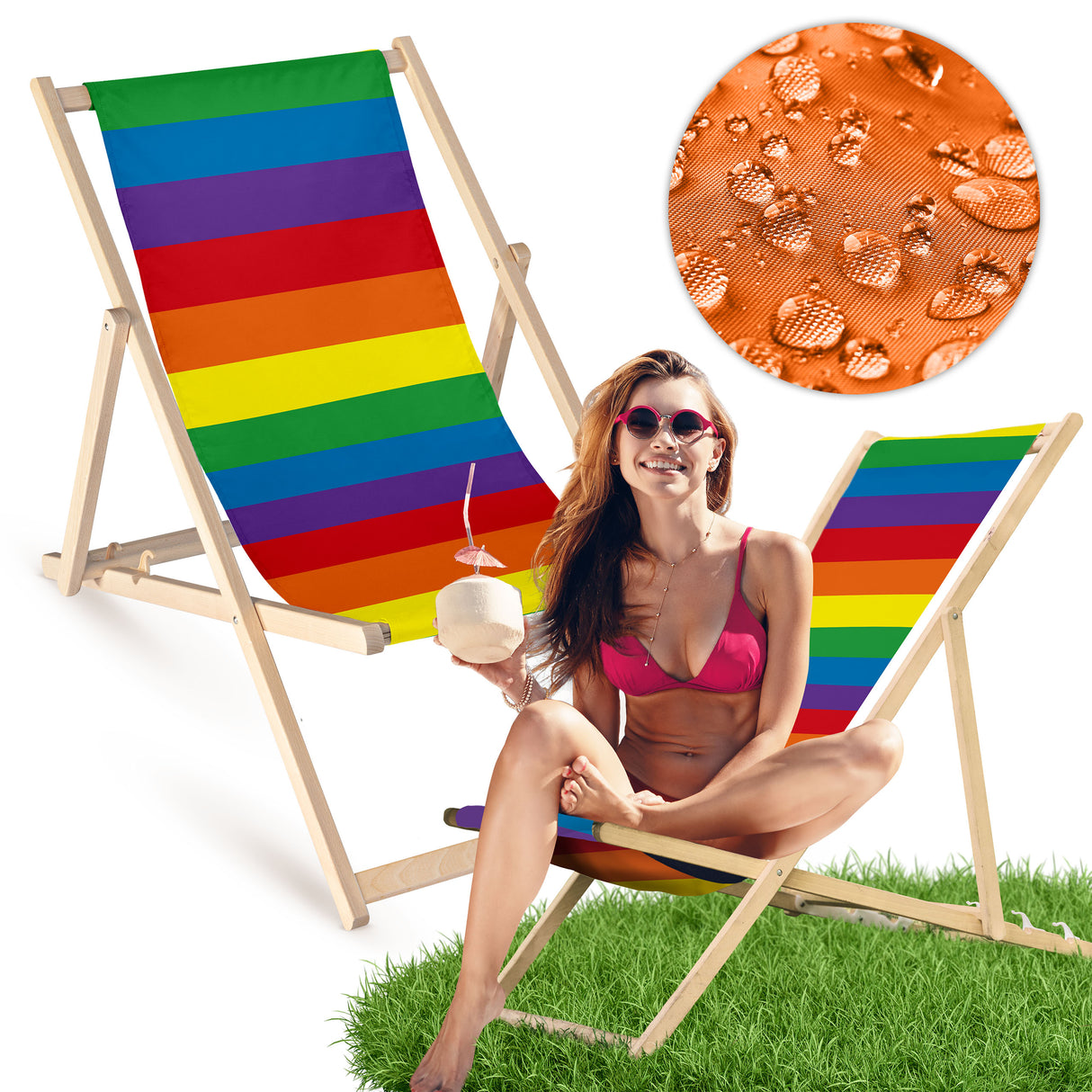 Holz-Liegestühle LGBT