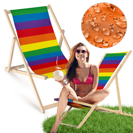 Holz-Liegestühle LGBT