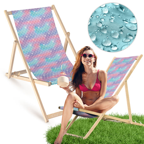 Holz-Liegestühle Meerjungfrau