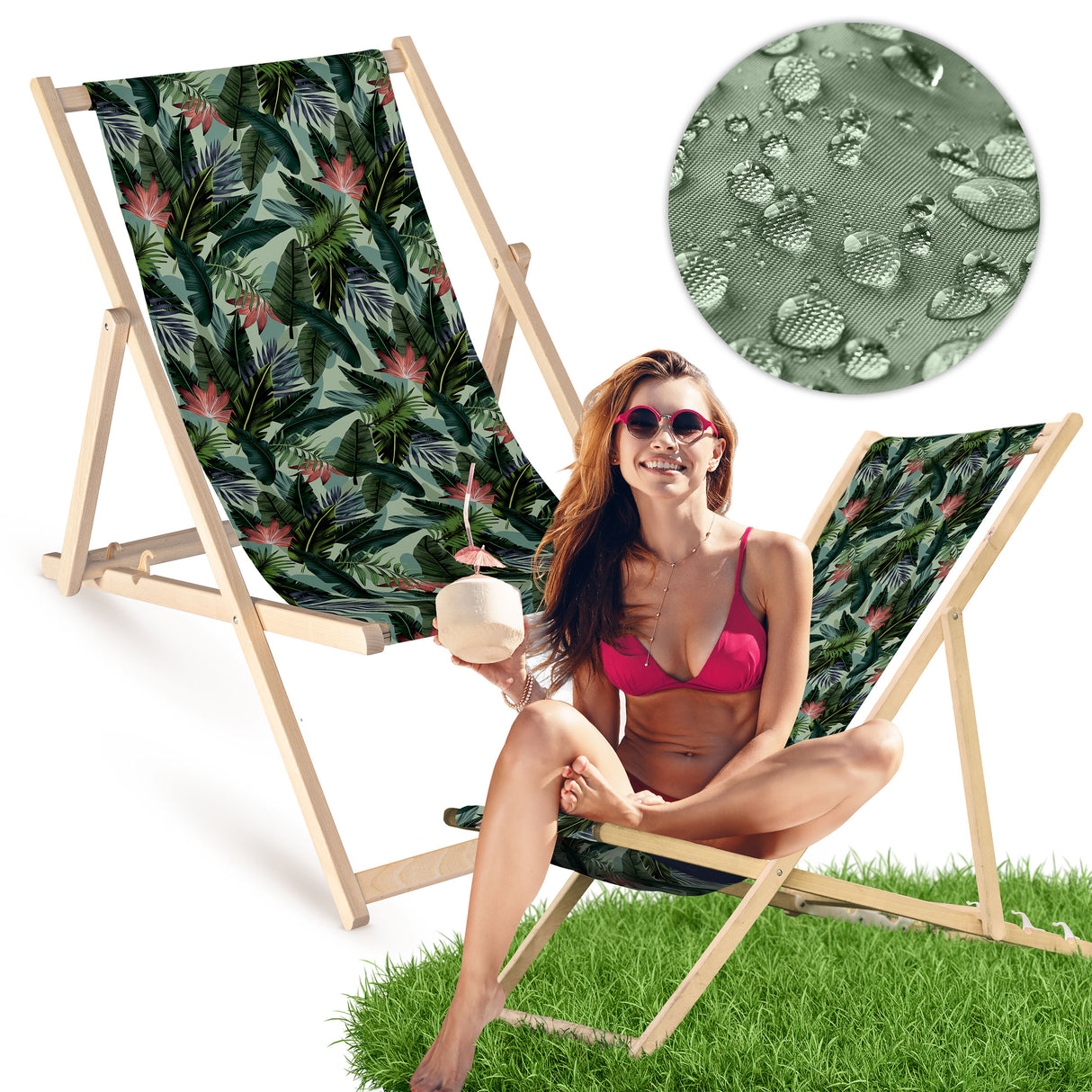 Holz-Liegestühle Blätter 2