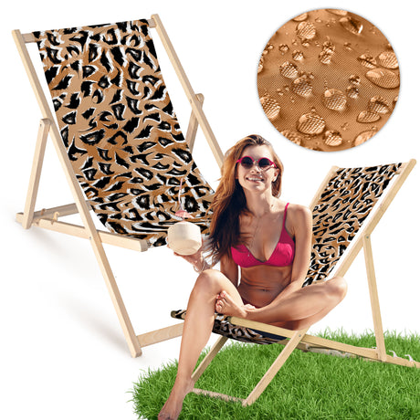 Holz-Liegestühle Gesprenkelt