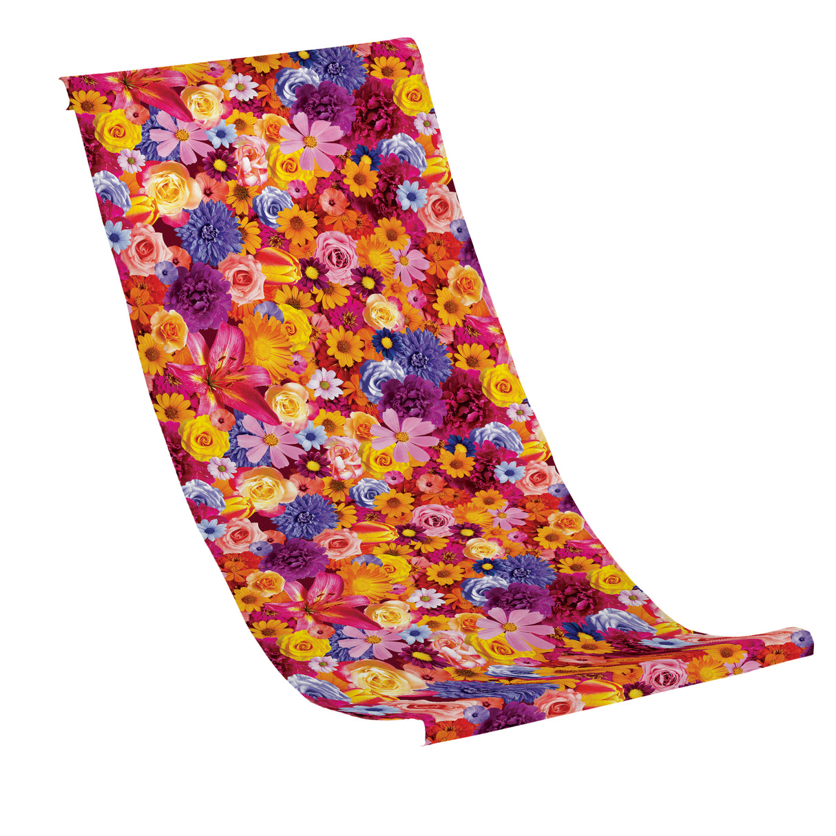 Liegestuhlbezug ANKER ROT-ORANGEFARBENE BLÜTEN